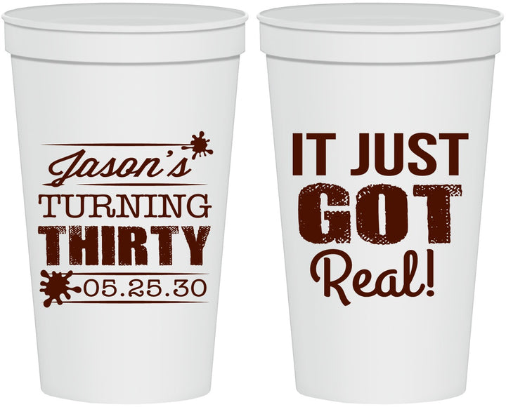 Personalized Birthday 22 oz Stadium Cups - 30th | 20235