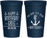 Personalized Birthday 22 oz Stadium Cups - Oh Ship Nautical | 20238