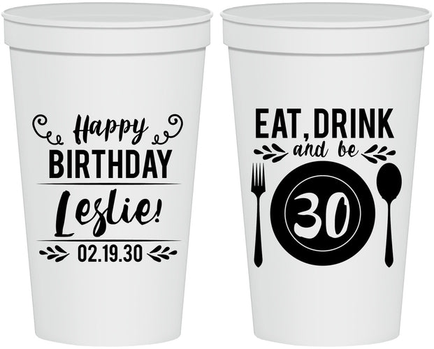 Personalized Birthday 22 oz Stadium Cups - 30th | 20240