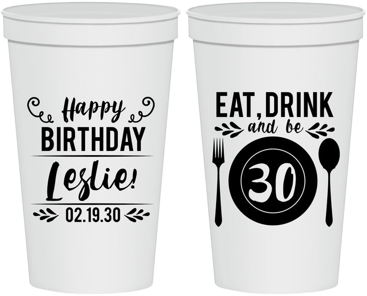 Personalized Birthday 22 oz Stadium Cups - 30th | 20240