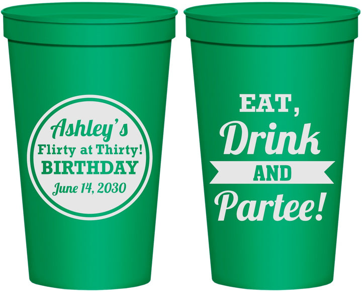 Personalized Birthday 22 oz Stadium Cups - 30th | 20242