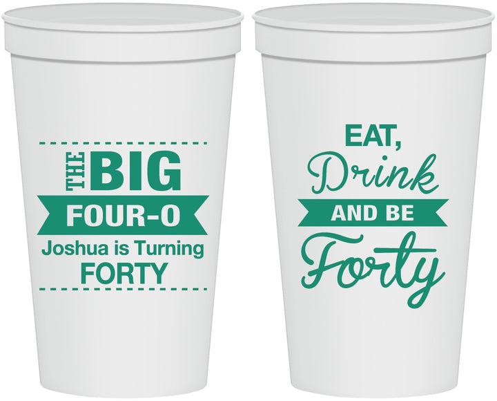 Personalized Birthday 22 oz Stadium Cups - 40th | 20243