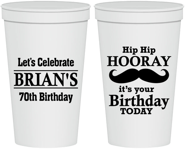 Personalized Birthday 22 oz Stadium Cups - 70th | 20251