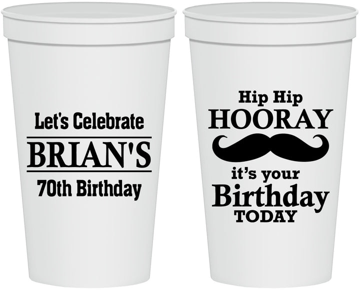 Personalized Birthday 22 oz Stadium Cups - 70th | 20251