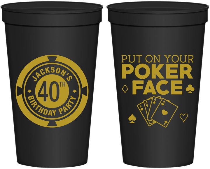 Personalized Birthday 22 oz Stadium Cups - 40th Las Vegas | 20261