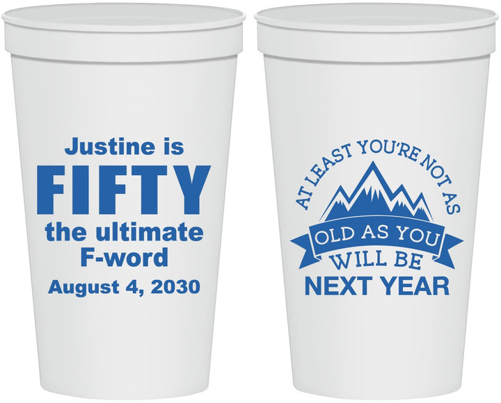 Personalized Birthday 22 oz Stadium Cups - 50th | 20268