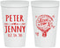 Personalized Wedding 22 oz Stadium Cups - Love In Air Hot Air Balloon | 210