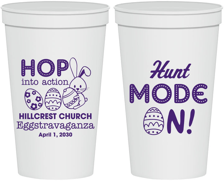 Personalized Easter 22 oz Stadium Cups - Hunt Mode On Bunny | 210000