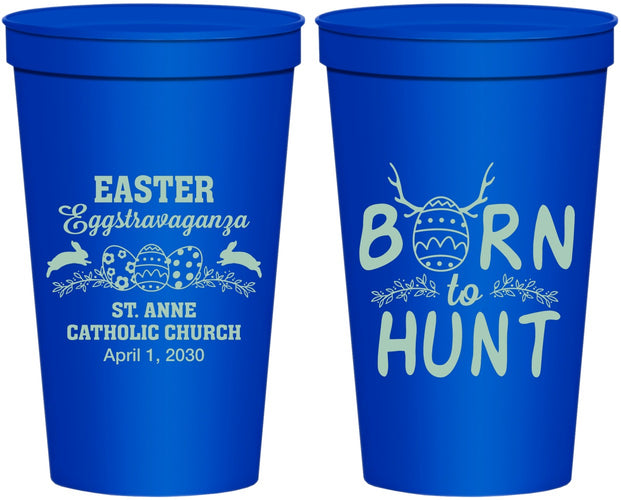 Personalized Easter 22 oz Stadium Cups - Born To Hunt | 210001