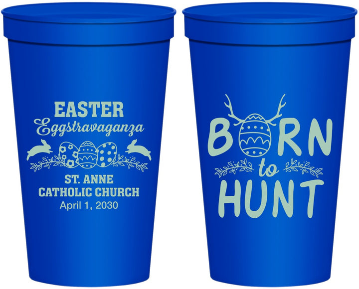 Personalized Easter 22 oz Stadium Cups - Born To Hunt | 210001