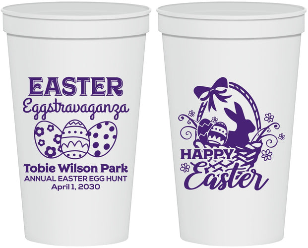 Personalized Easter 22 oz Stadium Cups - Easter Bunny | 210008