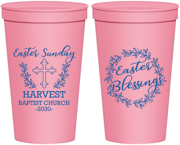 Personalized Easter 22 oz Stadium Cups - Easter Sunday Church | 210023