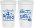 Personalized 4th Of July 22 oz Stadium Cups - Red White Grill | 220005