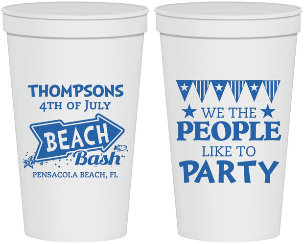 Personalized 4th Of July 22 oz Stadium Cups - We The People | 220025