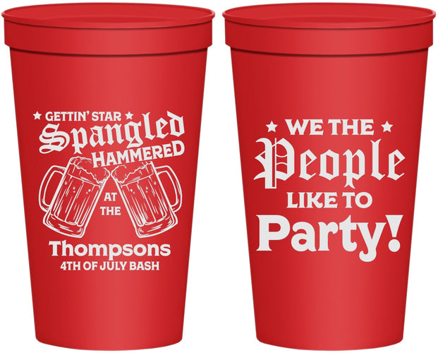 Personalized 4th Of July 22 oz Stadium Cups - We The People | 220030