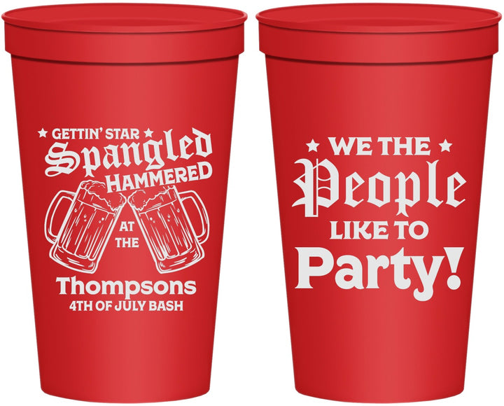 Personalized 4th Of July 22 oz Stadium Cups - We The People | 220030