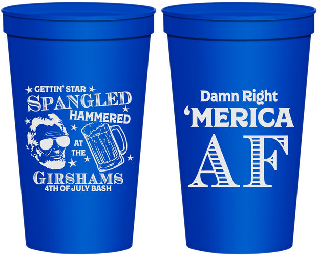 Personalized 4th Of July 22 oz Stadium Cups - Merica Af | 220031
