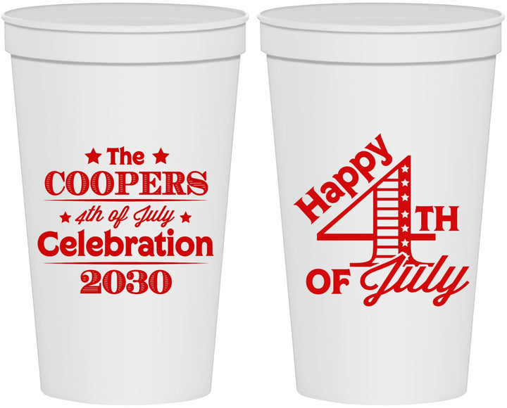 Personalized 4th Of July 22 oz Stadium Cups - Independence Day | 220040
