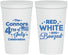Personalized 4th Of July 22 oz Stadium Cups - Red White Booze | 220045