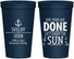 Personalized Wedding 22 oz Stadium Cups - Vows Are Done Nautical | 228
