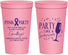 Personalized Awareness 22 oz Stadium Cups - Pink Party | 230000