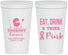 Personalized Awareness 22 oz Stadium Cups - Eat Drink Think Pink | 230009
