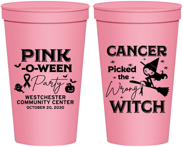 Personalized Awareness 22 oz Stadium Cups - Wrong Witch | 230010