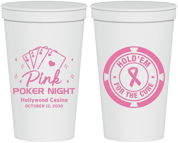 Personalized Awareness 22 oz Stadium Cups - Poker Casino | 230013