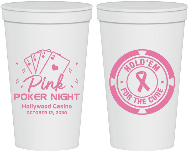 Personalized Awareness 22 oz Stadium Cups - Poker Casino | 230013