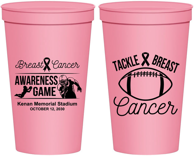 Personalized Awareness 22 oz Stadium Cups - Football Tackle | 230019