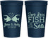 Personalized Wedding 22 oz Stadium Cups - Two Less Fish In The Sea | 231