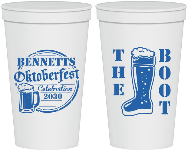 Personalized Oktoberfest 22 oz Stadium Cups - Boot | 240004