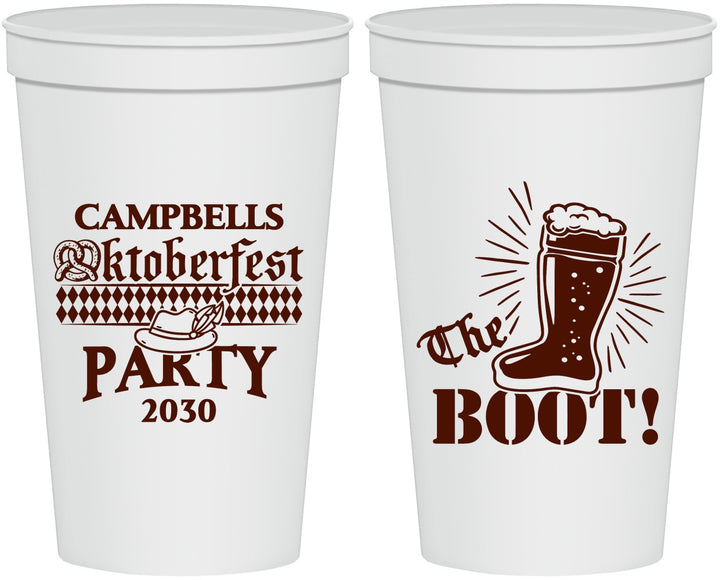 Personalized Oktoberfest 22 oz Stadium Cups - Boot | 240006