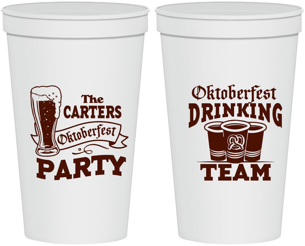 Personalized Oktoberfest 22 oz Stadium Cups - Drinking Team | 240018