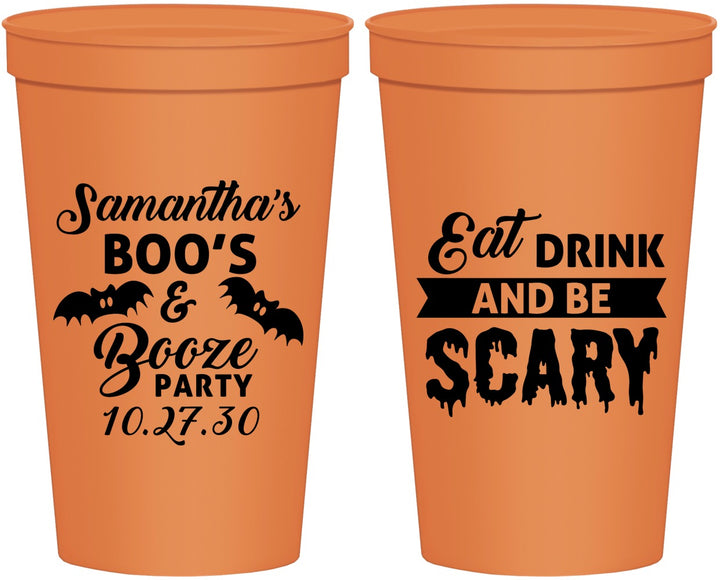 Personalized Halloween 22 oz Stadium Cups - Boo Booze Scary | 250000