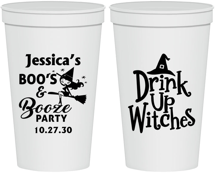 Personalized Halloween 22 oz Stadium Cups - Drink Up Witches | 250001