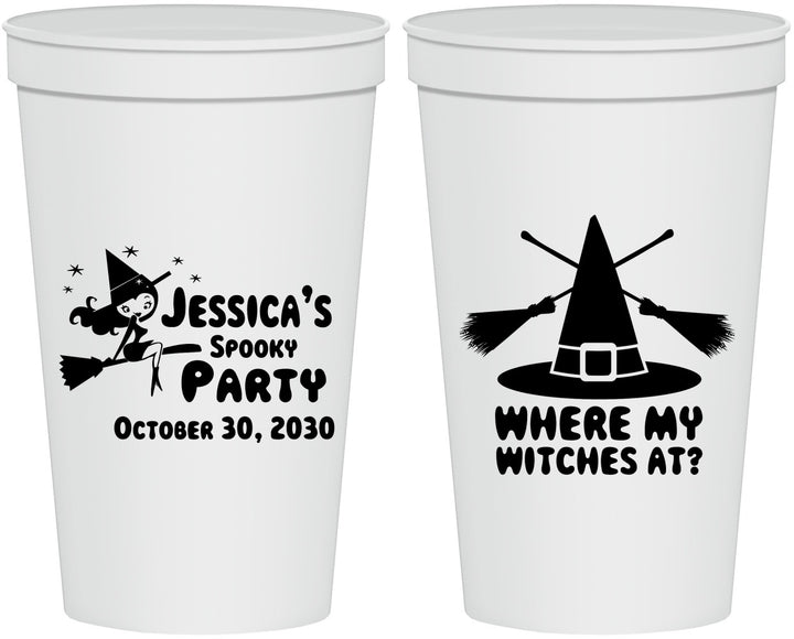Personalized Halloween 22 oz Stadium Cups - Witches | 250005