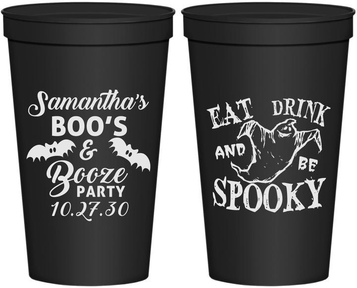 Personalized Halloween 22 oz Stadium Cups - Ghost Spooky Boo | 250007