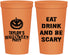 Personalized Halloween 22 oz Stadium Cups - Scary Pumpkin | 250008