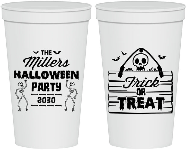 Personalized Halloween 22 oz Stadium Cups - Trick Or Treat | 250010