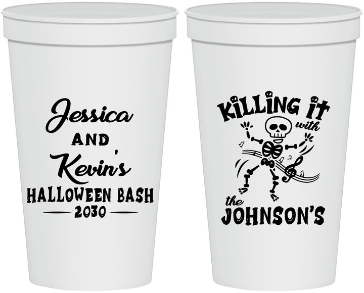 Personalized Halloween 22 oz Stadium Cups - Skeleton | 250017