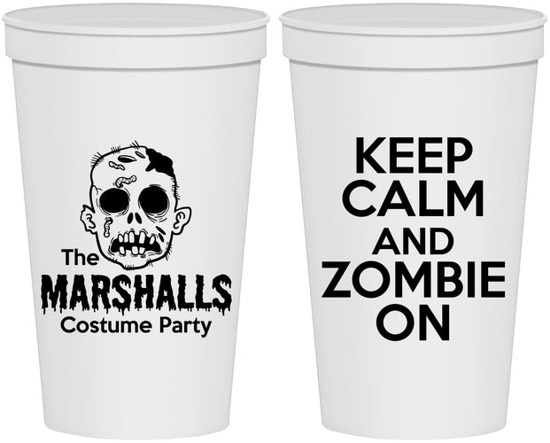 Personalized Halloween 22 oz Stadium Cups - Zombie | 250018