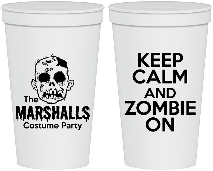 Personalized Halloween 22 oz Stadium Cups - Zombie | 250018