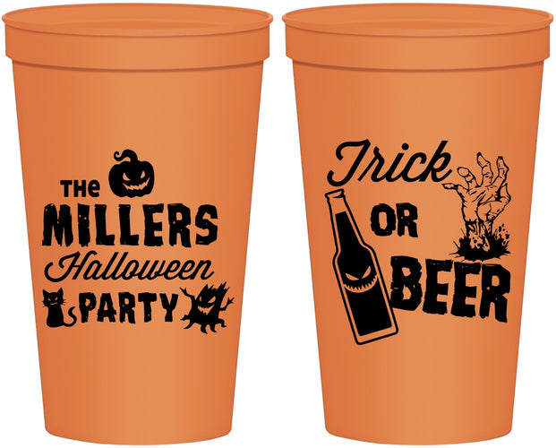 Personalized Halloween 22 oz Stadium Cups - Trick Or Beer | 250032