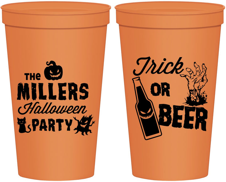 Personalized Halloween 22 oz Stadium Cups - Trick Or Beer | 250032