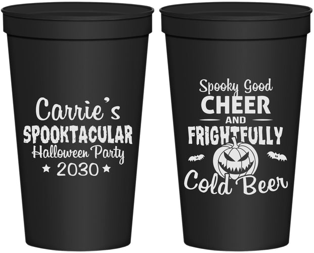 Personalized Halloween 22 oz Stadium Cups - Pumpkin | 250035
