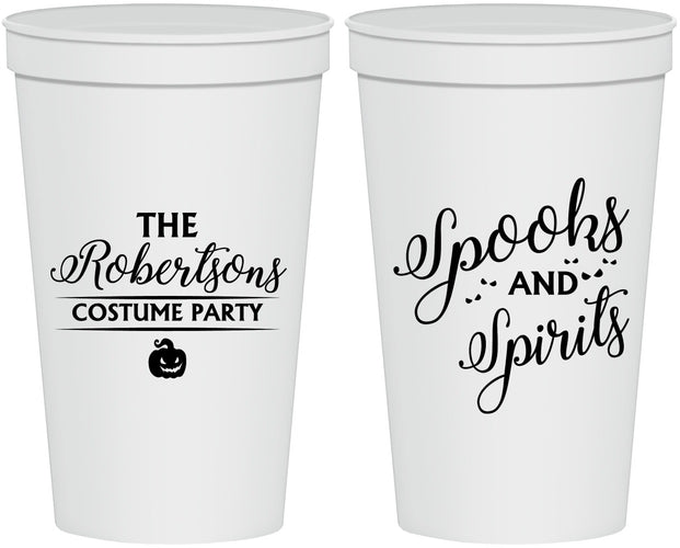 Personalized Halloween 22 oz Stadium Cups - Spooks Spirits | 250037