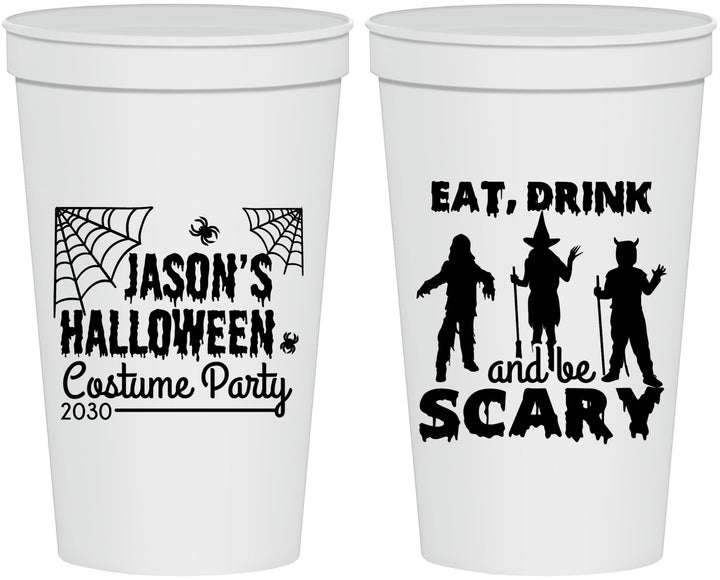 Personalized Halloween 22 oz Stadium Cups - Eat Drink Be Scary | 250038