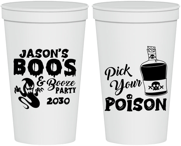 Personalized Halloween 22 oz Stadium Cups - Ghost Boo | 250042