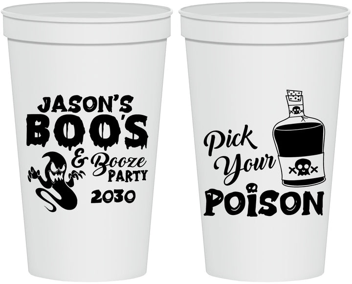 Personalized Halloween 22 oz Stadium Cups - Ghost Boo | 250042
